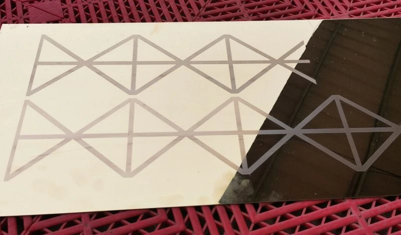 Mirror stainless steel etching