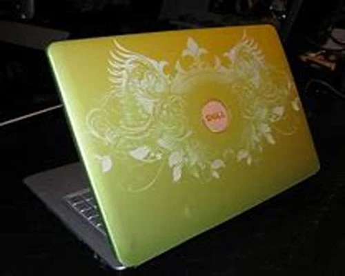 Laser marking patterns on computer surface