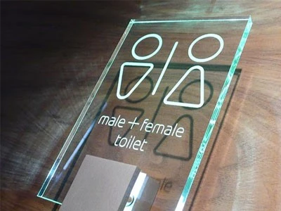 Laser engraving instructions on acrylic board